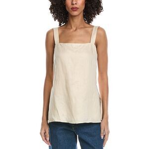Reveriee Womens Linen Top, Tan